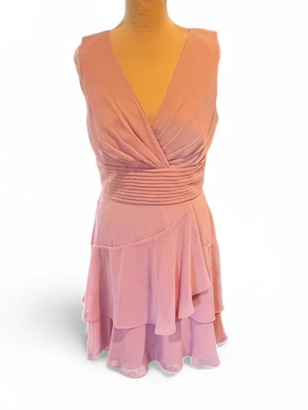NWT BCBG Maxazria Tea Rose Sleeveless Chiffon Cocktail Dress Size 6